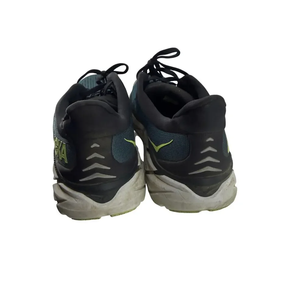 Hoka M Clifton 8 Blue Electric Green Mens 10D Running High Cushion